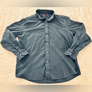 UNTUCKit Veneto Wrinkle Free Flannel Button Up Shirt Men's XL Long Sleeve Teal